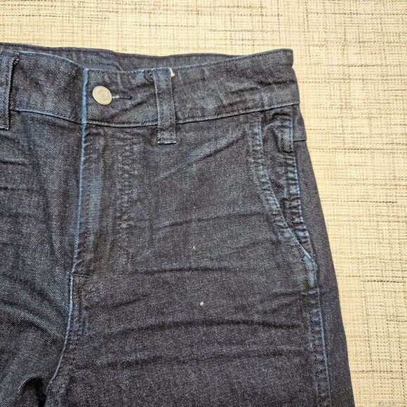 J.Crew Dark Wash Wide Leg Jeans‎ Raw Hem Denim Size 26 - Picture 3 of 7